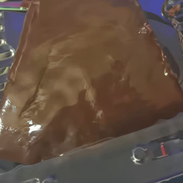 Boston Cream Pie sliced (Chocolate).