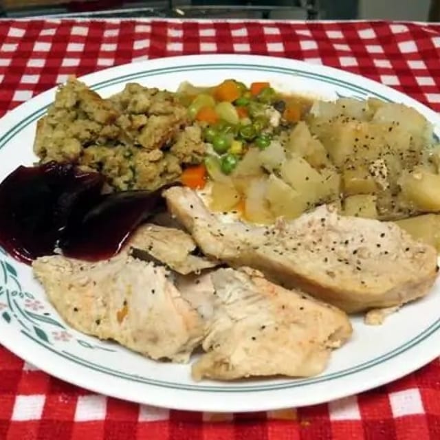 Hot Turkey Dinner.